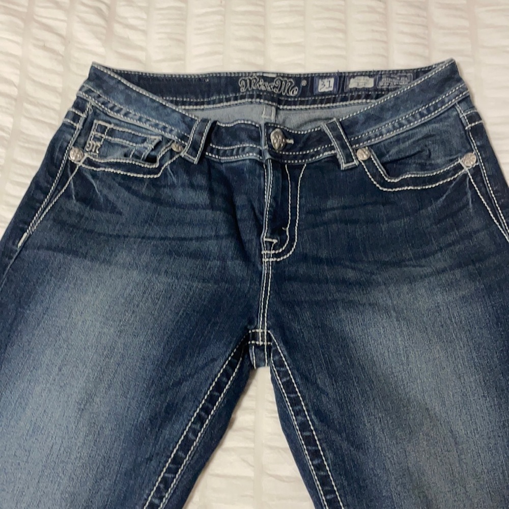 Miss Me Jeans, Slight Flare, VERY long, Like New